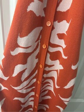 VINIVIN Orange & White Knit Top - Small